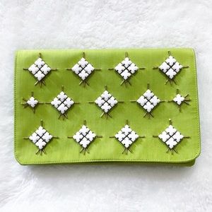 Francesca’s Green Embellished Lina Clutch